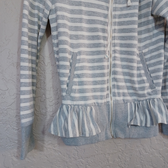 Saturday Sunday {Anthropologie} Striped Zip Up Hoodie Size Medium - Picture 7 of 14